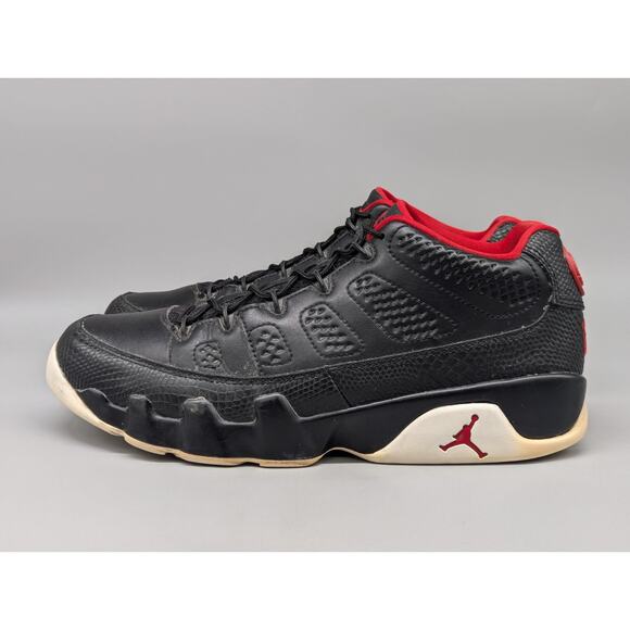 Air Jordan 9 Low Mens Nike Retro Bred Snakeskin Black Shoes 832822-001 Size 10.5 main image 8